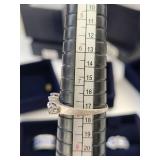 Set of 3 Stauer Sterling Silver Tanzanite and CZ Rings with Boxes