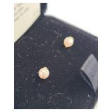 14K Gold Cultured Pearl Stud Earrings