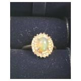 Set of 3 Stauer Sterling Silver Rings: Opal, Garnet, and Synthetic Ruby with CZ