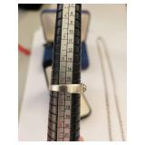 Sterling Silver Jewelry Set: Earrings, Ring (Size 8), and Twisted Necklace