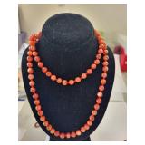 Set of 4 Garnet and Carnelian Beaded Necklaces