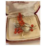 Collection of Vintage Agate, Shell Cameo, Dinosaur Bone Pendant, Mother of Pearl, and Carnelian Jewelry Brooches and Pendants