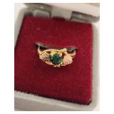 Collection of Gold Plated and Electroplate Fashion Rings with Gemstones and Cubic Zirconia