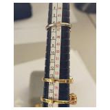 Collection of Gold Plated and Electroplate Fashion Rings with Gemstones and Cubic Zirconia