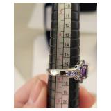 Collection of 12 Silver Plated Cubic Zirconia Rings with Assorted Stone Designs