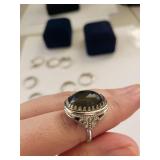 Collection of 12 Silver Plated Cubic Zirconia Rings with Assorted Stone Designs