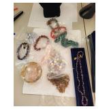 Collection of Beaded Quartz Necklaces and Bracelets Including Stauer