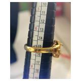 Collection of 3 Gold Filled/Plated Opal Necklaces and Opal Ring with Ruby Accent Necklace