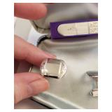 Marnel Sterling Silver Cufflinks and Tie Clip Set in Presentation Box