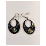 Sterling Silver Abalone Shell Earrings Made in Mexico