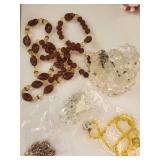 Large Costume Jewelry Necklace Lot Mixed Beads and Colors