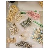Large Costume Jewelry Necklace Lot Mixed Beads and Colors