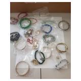 Lot of Costume Jewelry Bracelets Assorted Styles and Materials