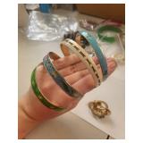 Lot of Costume Jewelry Bracelets Assorted Styles and Materials