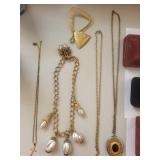 Collection of Vintage and Costume Necklaces with Pendants and Lockets