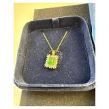 Stauer Spring Emerald Jewelry Collection with Necklace, Bracelet, Earrings and Pendant