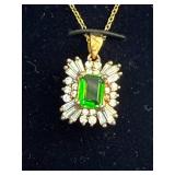 Stauer Spring Emerald Jewelry Collection with Necklace, Bracelet, Earrings and Pendant