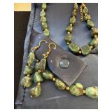 Stauer Spring Emerald Jewelry Collection with Necklace, Bracelet, Earrings and Pendant