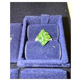 Stauer Chrome Diopside and Red Garnet Rings with Boxes
