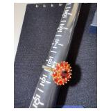 Stauer Chrome Diopside and Red Garnet Rings with Boxes