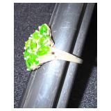 Stauer Chrome Diopside and Red Garnet Rings with Boxes