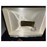 Jewelry Set with Rings, Earrings, and Pendant in Display Cases