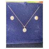 Stauer Ethiopian Opal Necklace and Earring Set with Tanzanite Beaded Necklace and Earrings