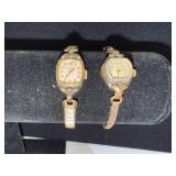 Pair of Vintage Ladies Elgin and Burfen Wristwatches