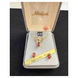 Melini Genuine Stone Necklace and Earring Set in Gift Box