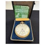Reliance Pocket Watch with Case and GS Flexo Watch Crystal Insert
