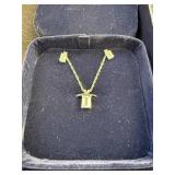 Collection of 3 Jewelry Sets: Aquamarine Necklaces and Earring Sets with Stauer Gold Tone Necklace and Earrings