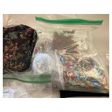 Assorted Vintage Jewelry, Beads, and Craft Supplies Collection