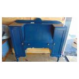 Painted Dark Blue Desk, 43.5" x 45.5" x 15"