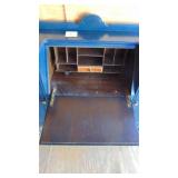 Painted Dark Blue Desk, 43.5" x 45.5" x 15"