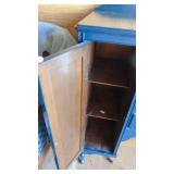 Painted Dark Blue Desk, 43.5" x 45.5" x 15"