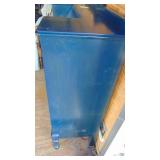 Painted Dark Blue Desk, 43.5" x 45.5" x 15"