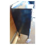 Painted Dark Blue Desk, 43.5" x 45.5" x 15"