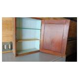 Vintage Oak Medicine Cabinet, 19"x15"x5"