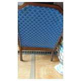 Vintage Fabric Chair and Wooden Rocker
