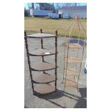 Corner Shelf 52.5" and Metal Stand 60"