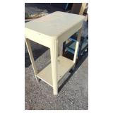 Sewing Cabinet, Bookcase, Childs Rolling Cart and Painted Table