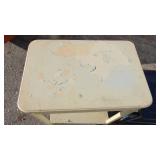 Sewing Cabinet, Bookcase, Childs Rolling Cart and Painted Table