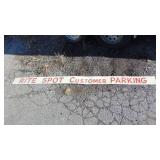 Vintage Rite Spot Customer Parking Metal Sign, Single Sided, 6" x 84"