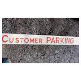 Vintage Rite Spot Customer Parking Metal Sign, Single Sided, 6" x 84"