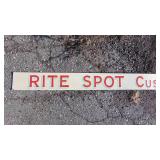 Vintage Rite Spot Customer Parking Metal Sign, Single Sided, 6" x 84"