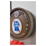 PBR Plastic 1/2 Barrel Sign, 15" Rd