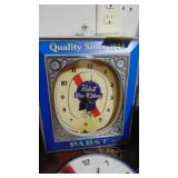 PBR Wall Clock, Lights Up, Top asis, 16" x 12"