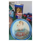 Lot of Pepsi items, Tin, 2-Cars, S&P and 2 Trays