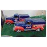 Lot of Pepsi items, Tin, 2-Cars, S&P and 2 Trays