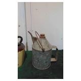 Jack Danniels Jug and Vintage Small Metal Can